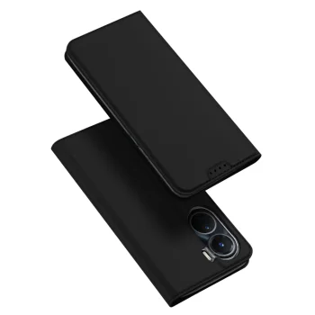 Dux Ducis Skin Pro Wallet Case for Vivo Y16 / Y02s, Black