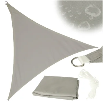 LUARO Triangle Sun Shade Sail 3x3x3m, Waterproof, Grey
