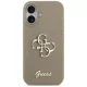 Guess Silicone Big 4G Script dėklas, skirtas iPhone 17, rudas