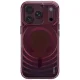 Dėklas Uniq Coehl Vela Magnetic Charging, skirtas iPhone 18 Pro / 17 Pro, bordo