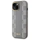 DKNY dėklas iPhone 15 Plus telefonui Leather Checkered Mono Pattern MagSafe, smėlio