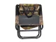 Fishing chair with backrest and thermal bag, green/brown