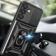 Hybrid Armor Camshield dėklas Samsung Galaxy S25+ telefonui Juodas
