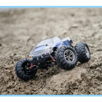 Nuotolinio valdymo automobilis Case Q901 1:16, 2.4G, 52 km/h, mėlynas
