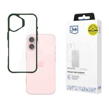 3MK Satin Armor Case+ dėklas, skirtas Apple iPhone 16, žalias/skaidrus