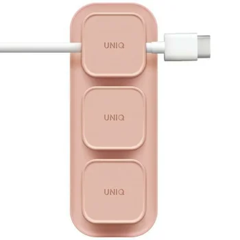 Uniq Pod Mag magnetiniai laidų laikikliai su pagrindu, rožiniai