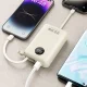Dudao K14+ išorinė baterija 20000mAh, 22.5W su USB-C / Lightning laidais, balta