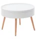 Modernhome apvalus kavos staliukas su dėtuve, 60 cm