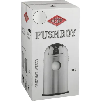 Wesco Pushboy šiukšliadėžė 50L, matinė balta