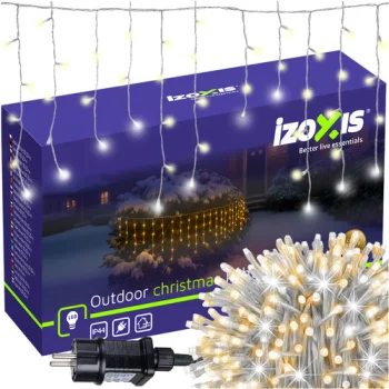 Izoxis lauko LED girlianda-varvekliai 100 LED, 6 m, šilta balta