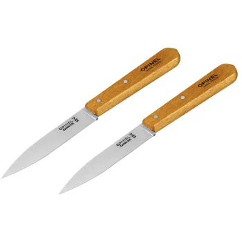 Opinel No. 102 Paring Knife Set, 2 Pieces, Carbon Steel