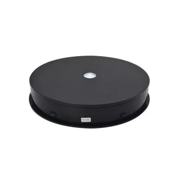 Besisukantis LED prekių demonstravimo stovas 30cm, juodas