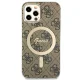 Dėklo ir įkroviklio rinkinys Guess GUBPP12MH4EACSW, skirtas iPhone 12 / 12 Pro, rudas