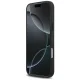 Mercedes Leather Star Pattern Stripes MagSafe dėklas, skirtas iPhone 17 Pro Max, juodas