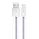 USB to Lightning laidas Baseus CALD000505, 2.4A, 2m, violetinis