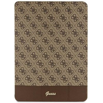 Guess 4G Stripe Allover atverčiamasis dėklas iPad Pro 12.9", rudas
