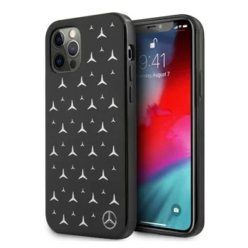 Mercedes dėklas iPhone 12 Pro Max telefonui, Stars Pattern, juodas