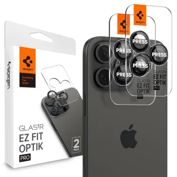 Spigen Glas.tR EZ Fit Optik kameros stiklas iPhone 14/15/16/17 Pro / Pro Max, juodas