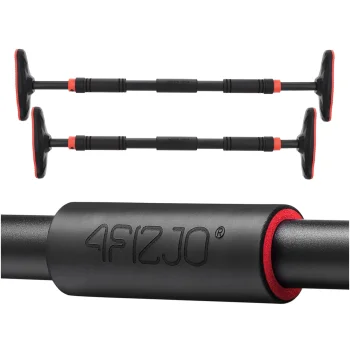 4Fizjo 1257 Expandable Doorway Pull-Up Bar, Red/Black