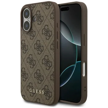 Guess 4G Classic Case for iPhone 17, Brown