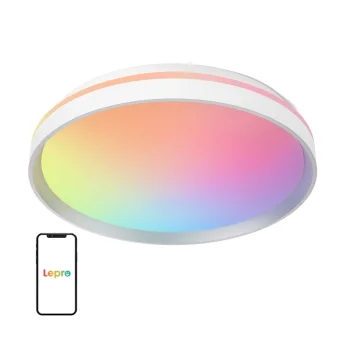 Išmanusis LED lubinis šviestuvas Lepro T1, RGB+CCT, 1800 lm, IP44, baltas