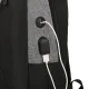 3-in-1 set: backpack, waist bag and pouch, grey-black