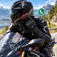 Motociklo šalmo domofonas Q08 2X su Bluetooth ir RGB, juodas
