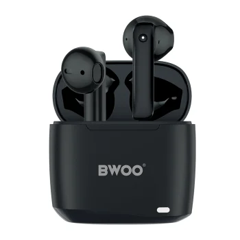 BWOO BW94 Belaidės TWS ausinės, Bluetooth 5.3, juodos