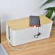 Cable and Power Strip Organizer Box, 32 cm, White