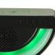 Daugiafunkcė RGB LED lempa su garsiakalbiu ir belaidžiu įkrovikliu, juoda