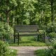 MultiGarden sodo suolas su ažūriniu atlošu, 120x50 cm, juodas