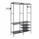 Clothes Rack with Shelves, Black