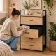 „ModernHome“ spintelė su 4 medžiaginiais stalčiais