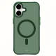 Telefono dėklas 3mk Smoke MagCase iPhone 16, MagSafe, pusiau permatomas žalias