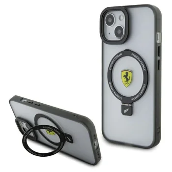 Ferrari iPhone 15 Case Ring Stand 2023 Collection MagSafe, Transparent
