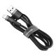Baseus Cafule USB - Lightning laidas 1.0m, 2.4A, pilkas/juodas