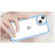 Outer Space Case dėklas iPhone 14 Plus telefonui, skaidrus su mėlynu rėmeliu