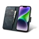 Odinis atverčiamasis dėklas 2in1 iCarer skirtas iPhone 14 Plus su RFID apsauga, mėlynas