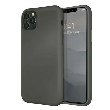 Uniq Lino Hue silikoninis dėklas, skirtas iPhone 11 Pro Max, pilkas