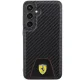 Ferrari dėklas Samsung Galaxy S24+ telefonui Carbon Stitched Bottom, juodas