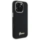 Guess Silicone Script Metal Logo & Frame dėklas iPhone 16 Pro Max, juodas