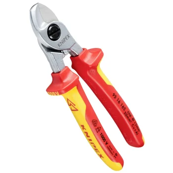 Kabelių žirklės KNIPEX 95 16 165, 165 mm, raudonos/geltonos