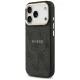 Guess dėklas iPhone 17 Pro telefonui 4G PU Classic Logo MagSafe, juodas
