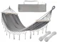 Garden and Camping Hammock Boho with Fringes, 200x100 cm, Grey