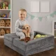 Sulankstoma modulinė vaikiška sofa Ecotoys TMSRT-16-GY, 4 dalių, pilka