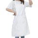White Kitchen Apron, 70x60 cm