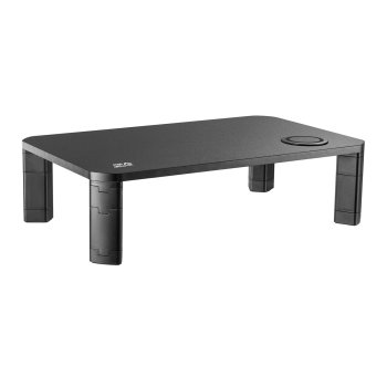 Ergo Office ER-415 monitoriaus stovas su Qi belaidžiu įkrovikliu, 17-32", juodas