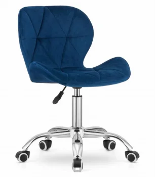 Leobert Avola Office Chair with Wide Backrest, Velour, Navy Blue