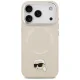 Karl Lagerfeld dėklas iPhone 17 Pro telefonui Karl Pin MagSafe, smėlio spalvos