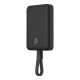 Baseus Magnetic Mini MagSafe išorinė baterija 10000mAh 20W su Lightning laidu, juoda